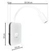 LAMPA ścienna BASE ML6351 Milagro regulowana OPRAWA kinkiet LED 10W 4000K z portem USB biały