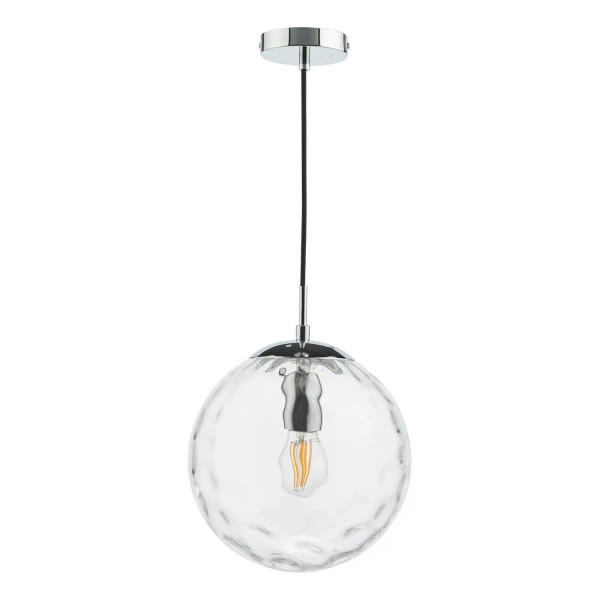 Wisząca lampa do jadalni Ripple SP71-RIP8808 nad stół szklana chrom