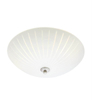 Szklana lampa pokojowa Cut plafon okrągły biały stal