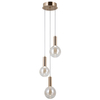 Zwieszana lampa Strela PND-34378-3S-HBR LED 45W 3000K złoty bursztynowy