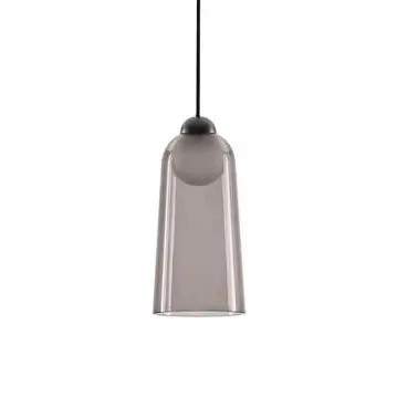 Szklana lampa wisząca TAVENCO LE45210 LED 5W 3000K czarna różowa