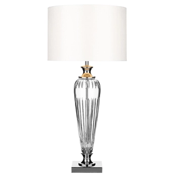 Stołowa lampa Hinton HIN4208 Dar Lighting klasyczna z abażurem biała