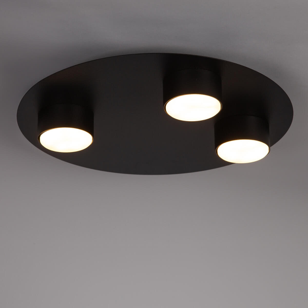 Okrągła lampa sufitowa Star 40910 tubki do jadalni metalowa czarna