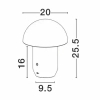 Lampa stołowa LOMENTA LE45583 LED 2W 3000K ściemnialna zielona