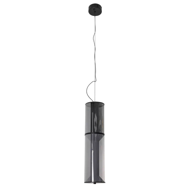 Lampa wisząca tuba Aeris LP-2137/2P SM LED 25W CCT czarna przydymiona