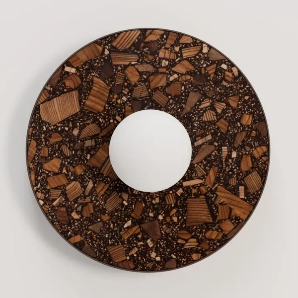 Ścienna lampa do sypialni LEGRA 21412106 lastryko kula IP44 brązowa biała