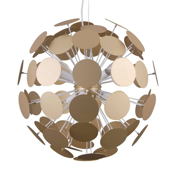 LAMPA wisząca MAILONE AD20180/6D GD Italux OPRAWA kula ball złota biała