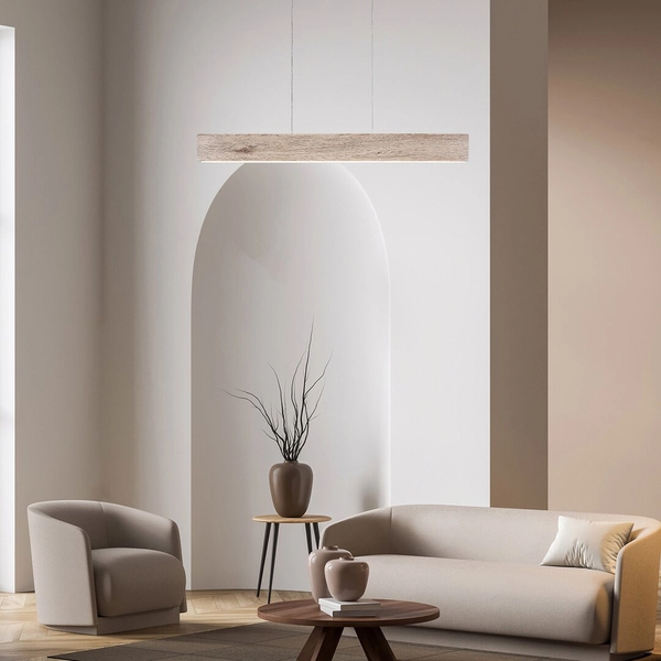 Wisząca lampa ekologiczna Cinnamon 3091 LED 34W 3000K belka drewniana