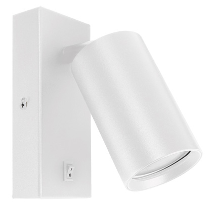 Regulowana LAMPA ścienna DARIA WLL 03952 Ideus metalowa OPRAWA kinkiet tuba loft biała