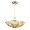 Szklana lampa wisząca Wellington P06333BR na łańcuchu mosiądz