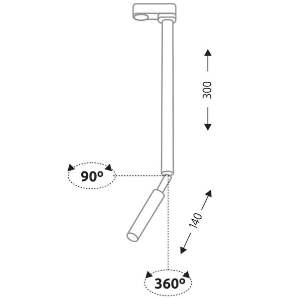 LAMPA sufitowa KOSAME 7871 Shilo metalowa OPRAWA regulowana do systemu szynowego biała