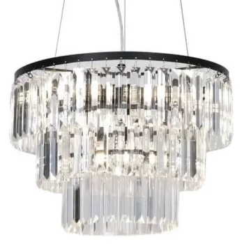 Pałacowa lampa wisząca Tifanny P17127-4 kryształowa przezroczysta