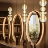 Salonowa lampa wisząca DAPHNE ML0346 LED 36W 3000K bursztynowa złota