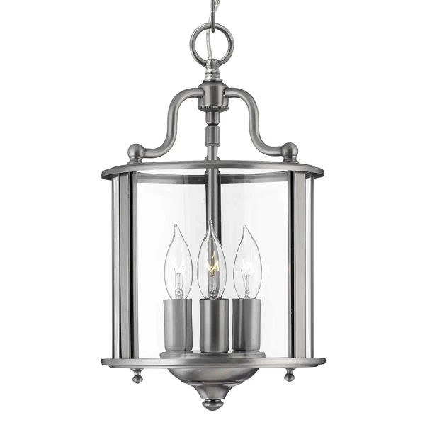 Zwisająca lampa na łańcuchu Gentry HK-GENTRY-P-S-PW Hinkley srebrna