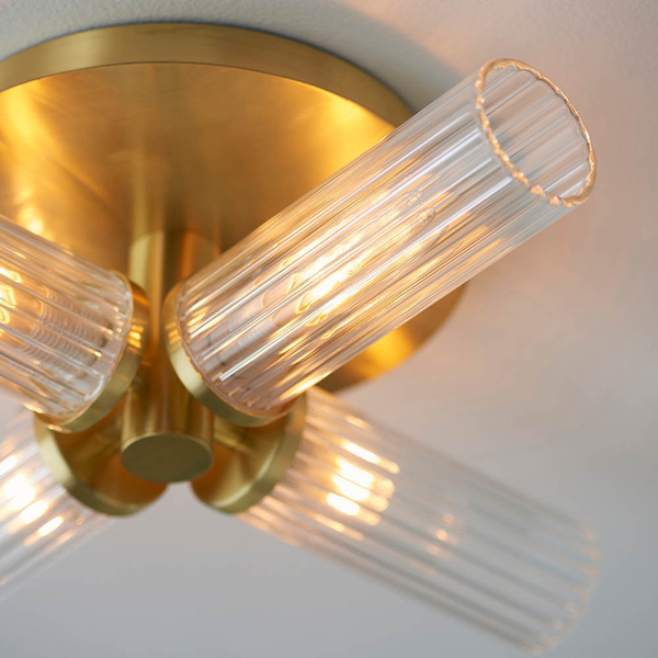 Łazienkowa lampa sufitowa Talo 96160 IP44 tuby mosiądz przezroczysty