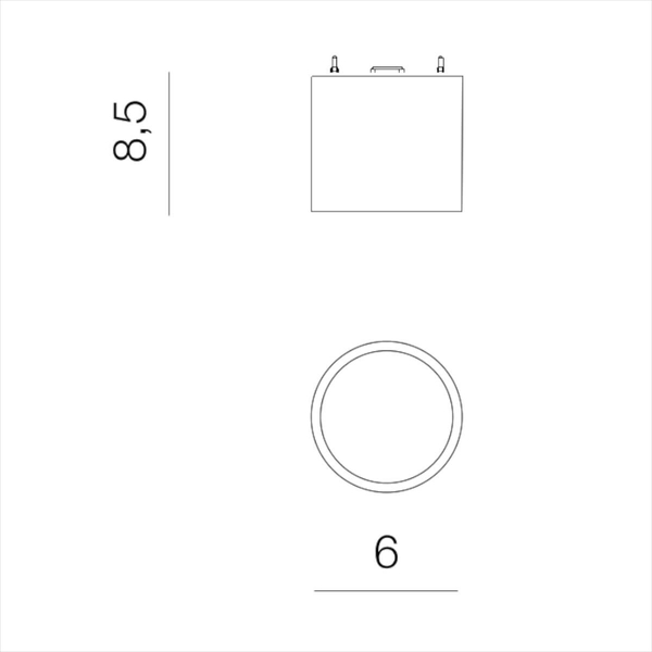 Lampa sufitowa do systemu szynowego Daniel AZ5309 LED 8W 4000K 1-faz czarna