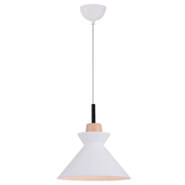 Skandynawska wisząca lampa 180066 metalowa do jadalni biały