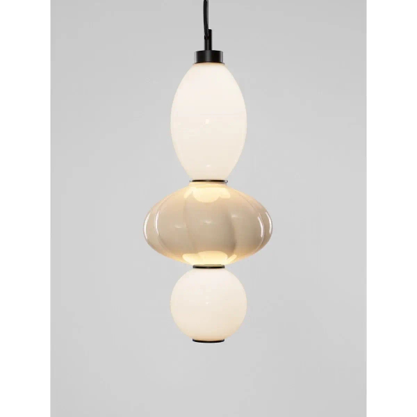 Lampa wisząca skandynawska CASURNO LE45221 LED 18W 3000K beżowa biała