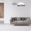 Lampa wisząca MORGAN MLP4477 Milagro salonowa OPRAWA okrągła biała srebrna