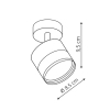Regulowana lampa sufitowa Kendal LP-6331/1WS TR/WH reflektorek biały