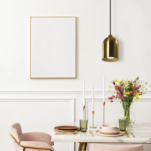 Pojedyncza lampa zwisająca Nilo LP-0110/1P GD do salonu złoty