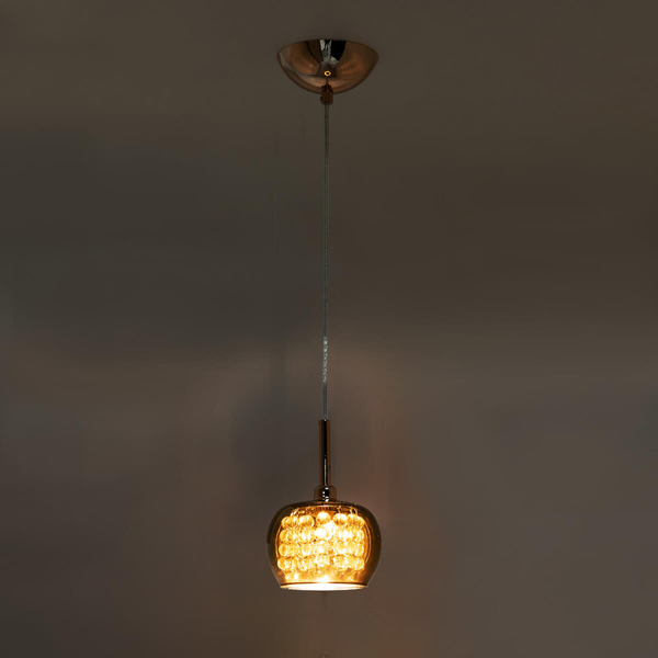 Lampa salonowa wisząca Crystal P0076-01A-F7HF Zumaline kryształowa złota