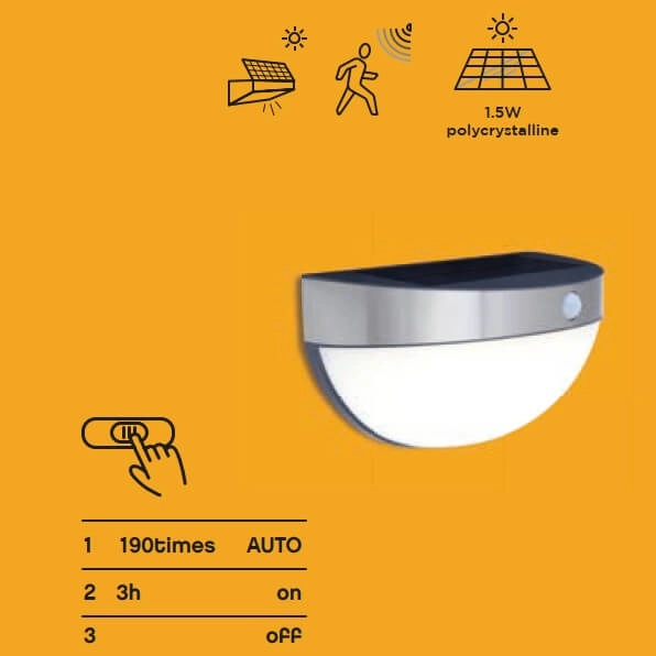 Kinkiet z czujnikiem ruchu BUBBLE 6908701001 IP44 LED 2,3W 4000K srebrny