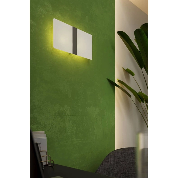 Sufitowa lampa sypialniana SL.1007 biała nad łóżko prostokąt