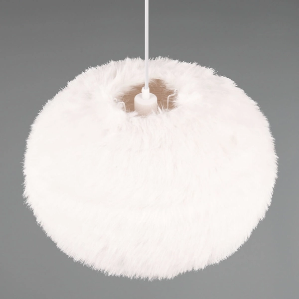 Lampa wisząca Furry R31581901 kulista pluszowa biały