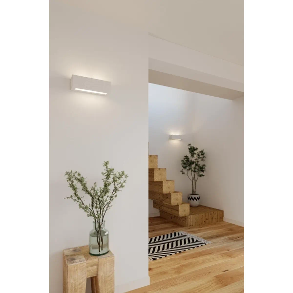 Kinkiet LAMPA ścienna SL.0006 przyścienna OPRAWA ceramiczna belka prostokątna biała