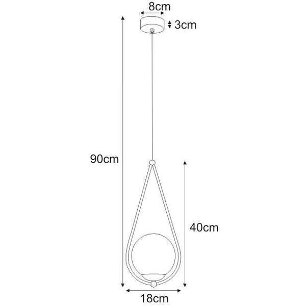 LAMPA modernistyczna Neve K-4770 wisząca OPRAWA szklane kule ZWIS kropla ball czarna biała