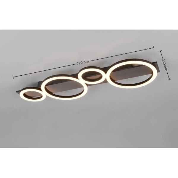 Sufitowa lampa na pilota LUMOS R64821109 LED 26,5W 4000K srebrny biały