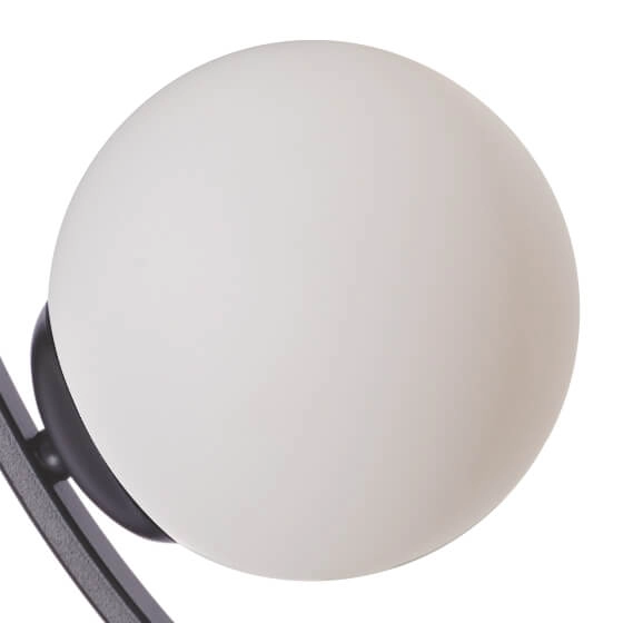 Kulisty kinkiet ścienny Helix 5015 Zumaline do sypialni biały czarny