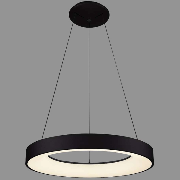 LAMPA wisząca GIULIA 5304-840RP-BK-3 Italux metalowa OPRAWA okrągła LED 40W 3000K zwis pierścień ring czarny