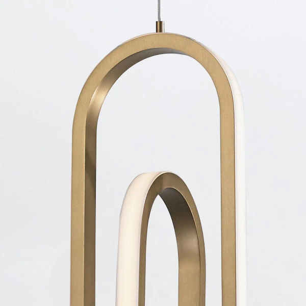 Owalna lampa wisząca Demark QN-DEMARK-1P-BG LED 28W 3000K do salonu złoty