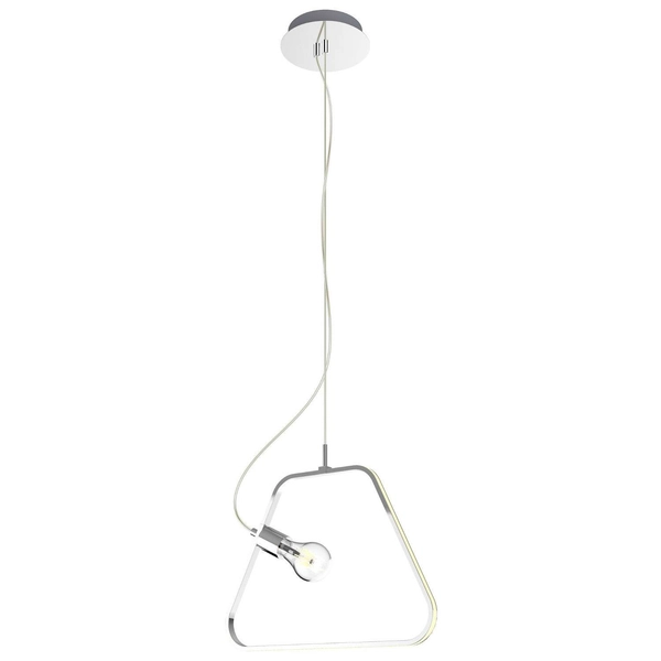 Geometryczna LAMPA wisząca A0023-320 Candellux metalowa OPRAWA zwis LED 12W 4000K trapez chrom