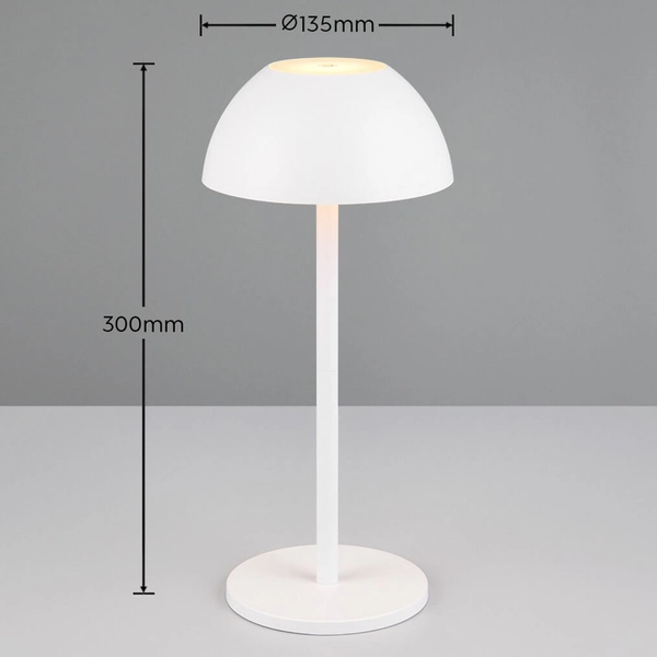 Stołowa lampka ze ściemniaczem Ricardo R54106131 IP54 LED 2W 3000K biały