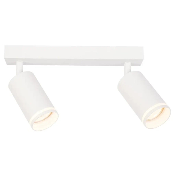 Dwupunktowa lampa sufitowa Pipe Ring Spot ML2070 na belce biały