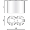 2-punktowa lampa sufitowa Bross AZ0941 downlight metalowa aluminium