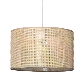 Wisząca lampa tuba Boho ABR-LW18-BH-E27 Abruzzo ratan beżowy