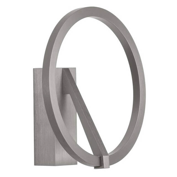 Metalowa lampa ścienna ring ZUDANEZ LE44768 LED 10W 2700-4000K szara
