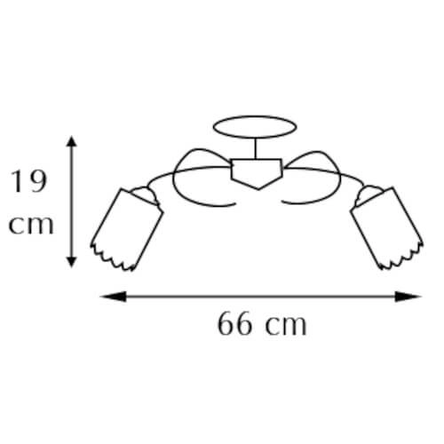 Kryształowy żyrandol salonowy 8085/2 8C zdobienia chrom