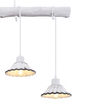 Prowansalska LAMPA wisząca JOWITA 54050-4H Globo metalowa OPRAWA zwis shabby biały czarny
