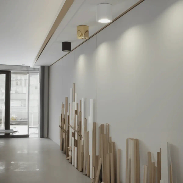 Minimalistyczna lampa sufitowa Luna CL0103-GD Yaskr tuba IP65 złota