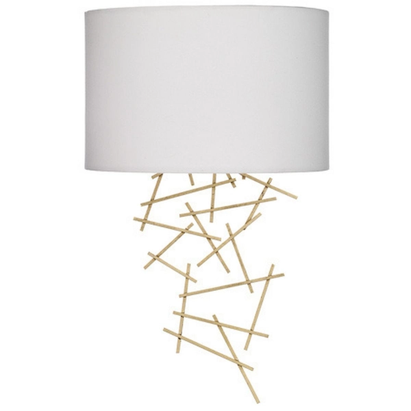 Dekoracyjny kinkiet Cevero CEV0735 Dar Lighting do sypialni złoty biały