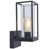 Ścienna LAMPA ogrodowa FLAIR 5288801012 Lutec zewnętrzna OPRAWA elewacyjna outdoor IP44 czarna przezroczysta