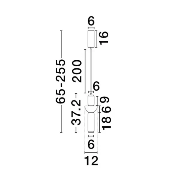 Szklana lampa wisząca GLORICA LE45190 LED 13W 3000K szary