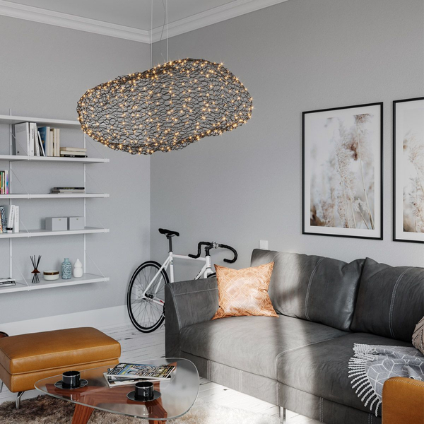 Lampa wisząca Hayden 4201250-4002 By Rydens LED 15W 2700K siatka czarna