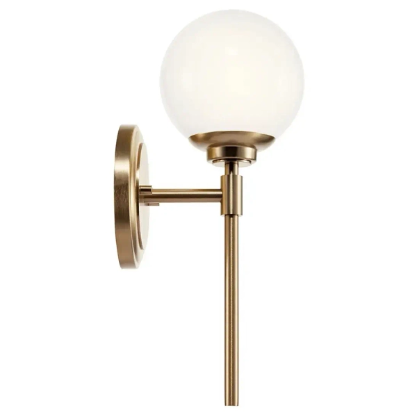 Ścienny kinkiet do łazienki Benno KL-BENNO1-CPZ IP44 mosiądz