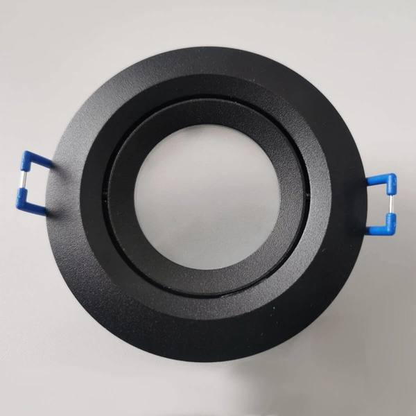 Sufitowa LAMPA wpust LAGOS LP-4425/1RM BK Light Prestige okrągła OPRAWA regulowane oczko do zabudowy IP65 czarne